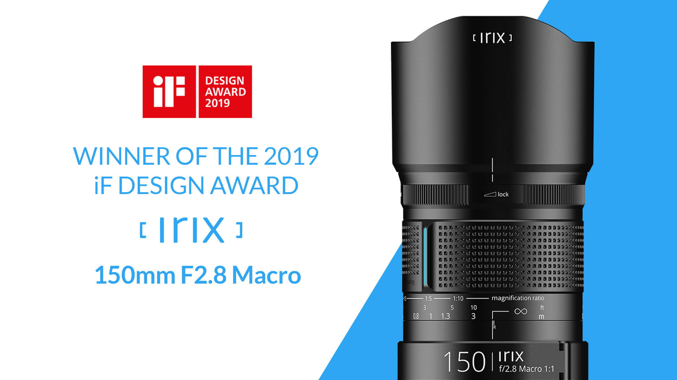 Irix 150mm f2.8 11 Macro z nagrodą iF Design Award 2019